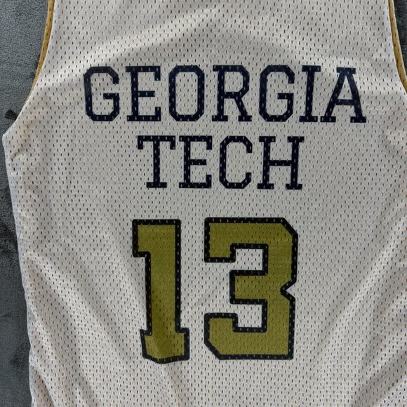 Epic Sports Reversible Basketball Jersey Men S Georgia Tech Yellow Jackets #13 - Picture 3 of 8